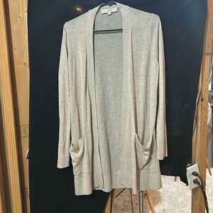 Loft medium tan-gray cardigan